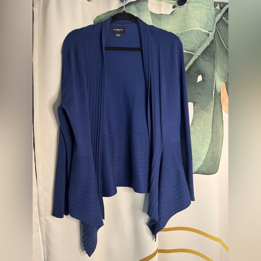 Liz Claiborne Navy Blazer cardigan